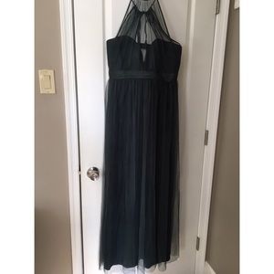 Formal Gown with Tulle Overlay